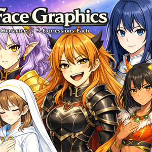 FG04｜Face Graphics 50点（透過PNG／商用OK） / Face Graphics x50 (PNG)