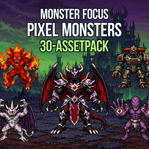 CP40-I31｜Monster Focus 30点（透過PNG／商用OK） / Monster Focus x30 (PNG)