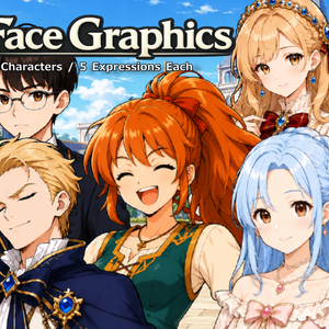 FGEX01｜Face Graphics EX 50点（透過PNG／商用OK） / Face Graphics EX x50 (PNG)