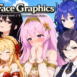 FGEX03｜Face Graphics EX 50点（透過PNG／商用OK） / Face Graphics EX x50 (PNG)
