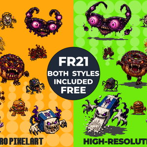 FR-21｜無料お試し FR-21｜ドット絵20点（透過PNG）　FR-20 | Free Sample