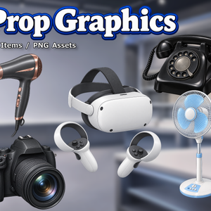 PR02｜現代小物 25点（PNG／商用OK） / Modern Props x25 (PNG)