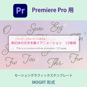 【Premiere Pro】筆記体カウントダウン＆Start/Fin（.mogrt / 10種＋2種 / キラキラ付 / 商用OK）