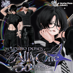 【無料有】runo pose vol.2 -The All in One- 50 POSES + 1 Post Process【2アバター対応済】