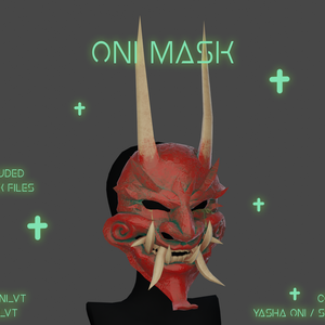 Oni mask - .FBX , .BLEND , unitypackage