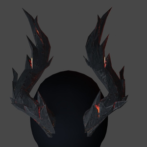 Spiked cinder horns - .FBX, .BLEND, UNITYPACKAGE 缩略图 5