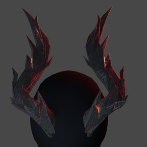 Spiked cinder horns - .FBX, .BLEND, UNITYPACKAGE 缩略图 4