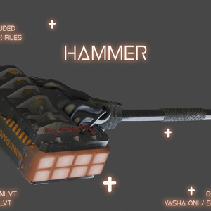 Tech Hammer - .FBX, .BLEND, UNITYPACKAGE