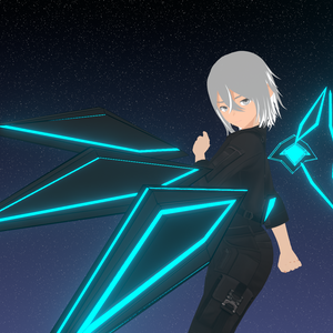 3D Digital Cyber Wings (Light Or Dark Versons)
