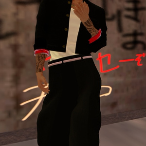 【珍飯亭共通素体対応】短ラン⭐︎ボンタン&ドカンセット　 Japanese Delinquent "Yankii" Outfit - Short Gakuran & Bontan 缩略图 6