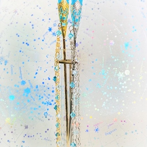 再再再販 FF14 月 レアチェコガラス メネフィナ ピアス イヤリング