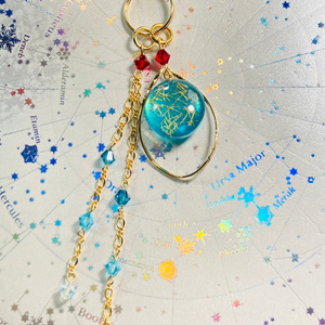 再再再販 FF14 月 レアチェコガラス メネフィナ ピアス イヤリング