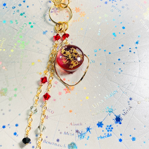 再再再販 FF14 月 レアチェコガラス メネフィナ ピアス イヤリング