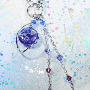 再再再販 FF14 月 レアチェコガラス メネフィナ ピアス イヤリング