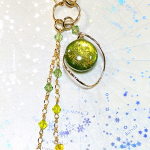 再再再販 FF14 月 レアチェコガラス メネフィナ ピアス イヤリング