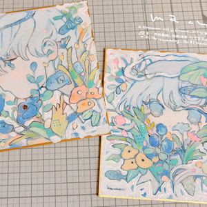 油絵 油彩 油彩画 絵 絵画 【blue flower field】 - arashi1783 - BOOTH