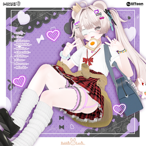かわいい『JKギャル制服🎀』+ 遅刻パン🍩（10アバター対応）
