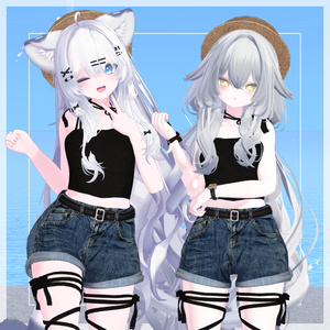 【44アバター対応】#CitrusWhite【VRChat向け衣装モデル】 缩略图 5