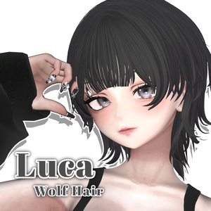 【17 avatars】Luca Wolf Hair【VRC Hair】