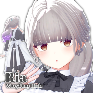 【11 avatars】Ria WavyPony Hair【VRC Hair】