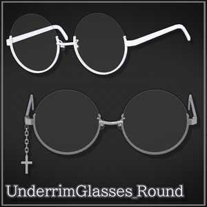 【VRChat想定】UnderrimGlasses_Round