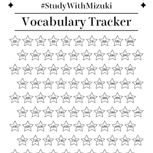 #StudyWithMizuki 1000 words tracker