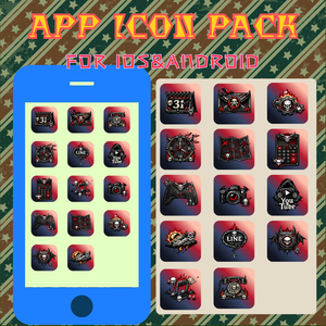 iPhone　ICON PACK （ダークファンタジー✕ロックミュージック風）