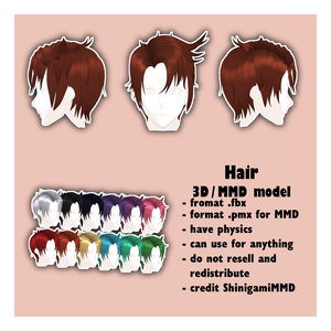 3D/MMD - Short hair