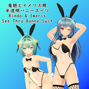 竜胆とイメリス用半透明バニースーツ || Rindo & Imeris See Thru Bunny Suit