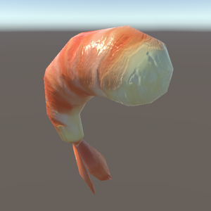 むきエビ3Dモデル