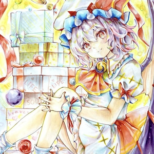 手描きイラスト☆東方Project ☆旧作☆ユキ＆マイ☆色紙