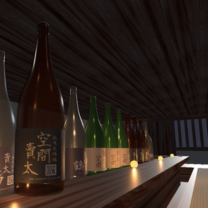 [free][3Dmodel]一升瓶Sake Bottle 18L/Sake - Japanese traditional liquor