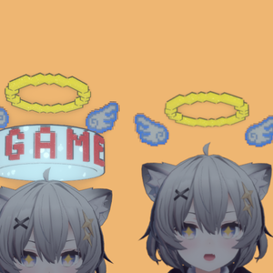 【無料】ゲームオーバーのドットヘイロー (VRChat用3Dモデル)