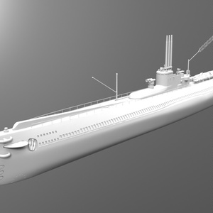 日本海軍潜水艦 伊号58　1/1000　STL　データ