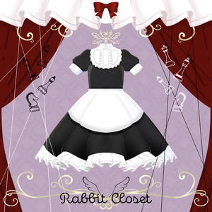 クラシカルメイド服【VRoid用衣装】