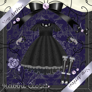 [Official Ver. Supported] Black Lolita Dress