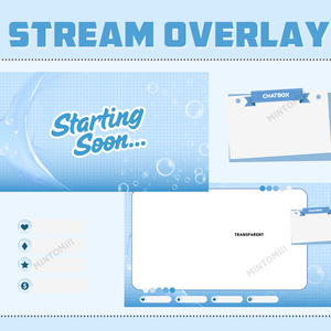 Static Free Bubble Stream Overlay ┃Streamelements, OBS, Twitch, YouTube, Facebook