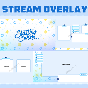 Little Star Static Stream Overlay ┃Streamelements, OBS, Twitch, YouTube, Facebook