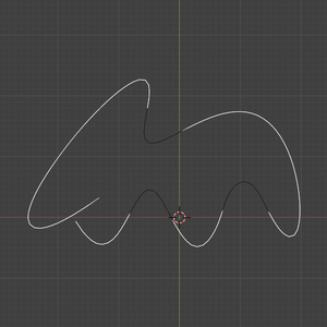 カーブタンジェントの角度計算ツール　Blender GeometryNode