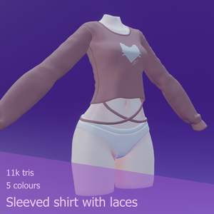 Sleeved Shirt with Laces