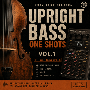 【Sample Pack】Upright Bass One Shots Vol.1｜E1–G3 / 84 WAV Samples 