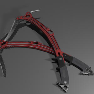 Red Rebel ice pick, レッド反逆者アイスピック (Climbing pickaxe)