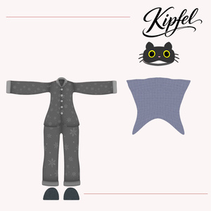 [3D衣装] Snug Cat Pajamas【まめふれんず対応/VRChat想定】 缩略图 6