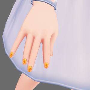 Yellow nail polish with heart shape