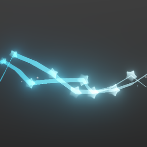 Multicolor Starry Particle Trail