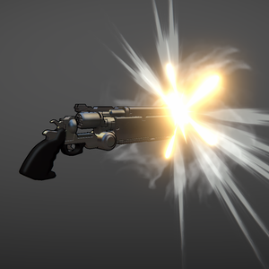 Vash's revolver with firing animation