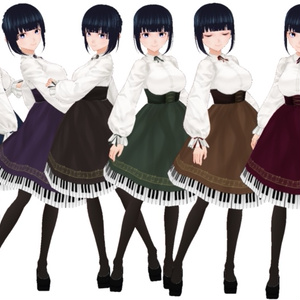 【無償版あり】VRoid用ピアノガール風衣装テクスチャ 缩略图 2