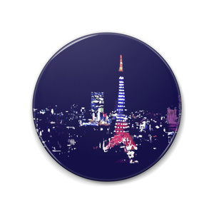 東京タワーの夜景の缶バッチ
