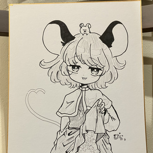 東方project イラスト　色紙　ナズーリン　偽ナズ等　4枚セット 東方project イラスト 色紙 ナズーリン 偽ナズ等 4枚セット