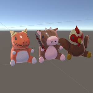 幻獣ぬいぐるみセット　どらごん　みのたうろす　ばじりすく　【VRChat 】